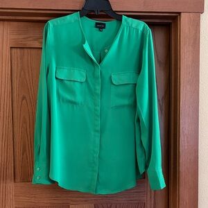 Who What Wear Vibrant Green Blouse